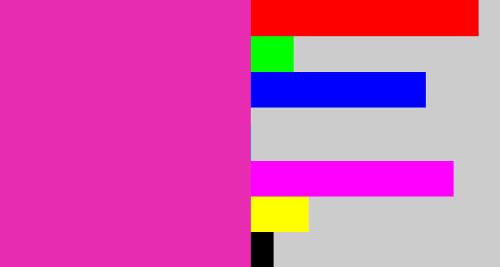 Hex color #e72cb2 - purpley pink