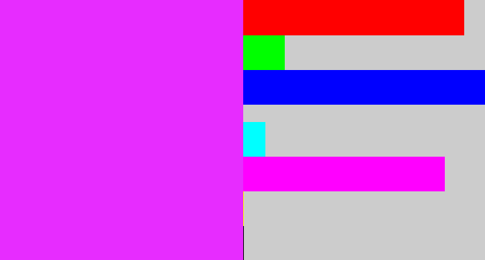 Hex color #e72cff - pink/purple