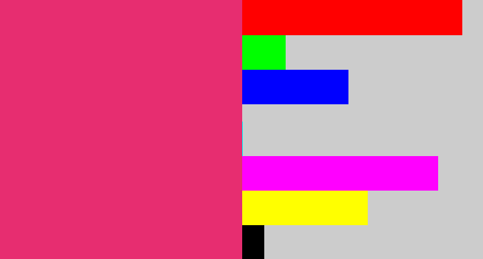 Hex color #e72d70 - darkish pink