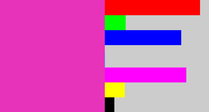 Hex color #e732ba - purpleish pink