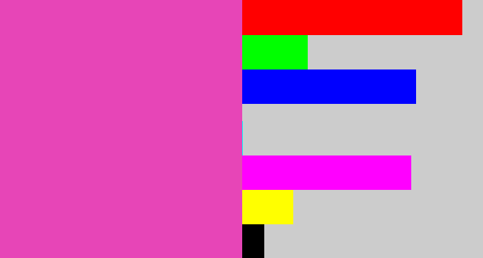 Hex color #e745b7 - purpleish pink