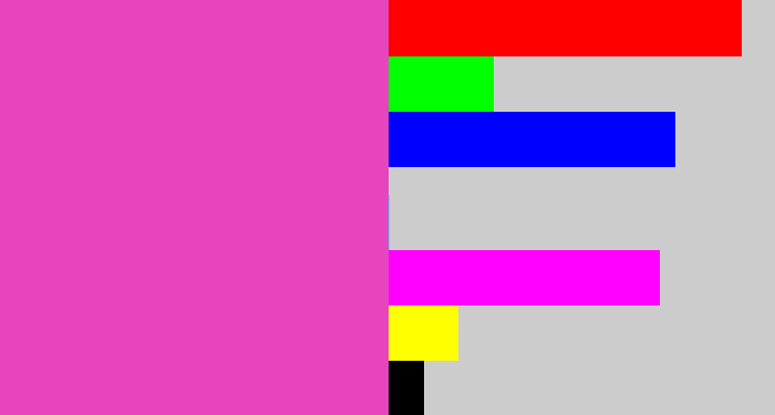 Hex color #e745bd - purpleish pink