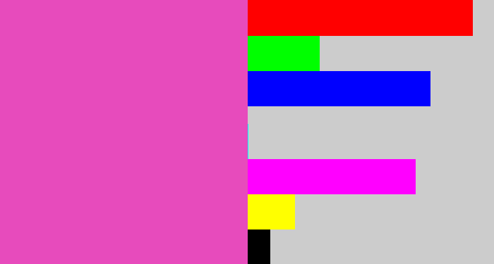 Hex color #e74bbc - purpleish pink