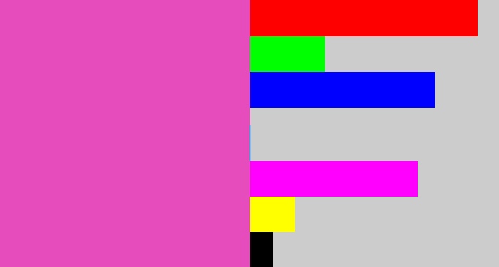 Hex color #e74cbd - purpleish pink