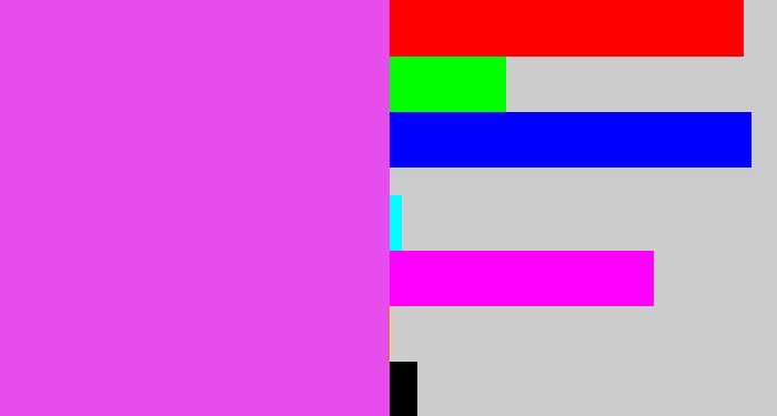Hex color #e74ded - heliotrope