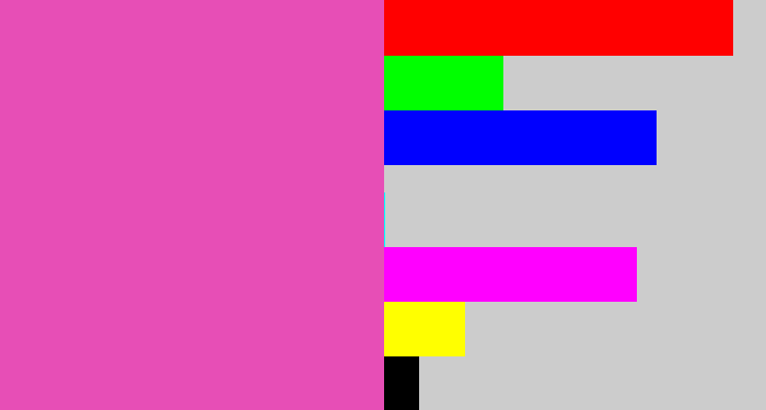 Hex color #e74eb6 - purpleish pink