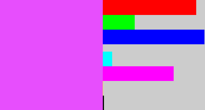 Hex color #e74efd - heliotrope