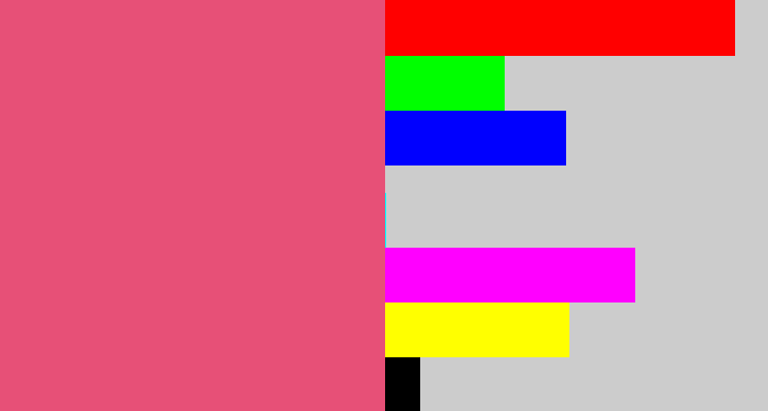 Hex color #e75077 - darkish pink