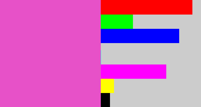 Hex color #e751c8 - purpleish pink