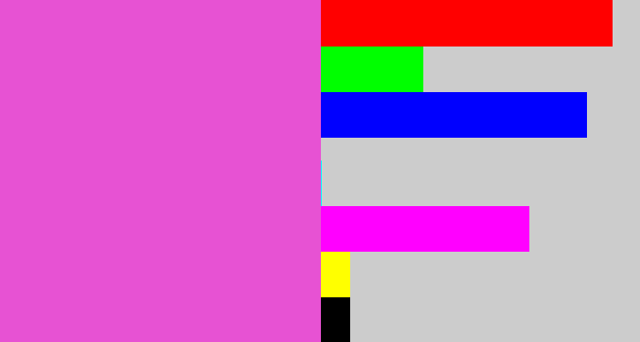 Hex color #e752d3 - purpleish pink
