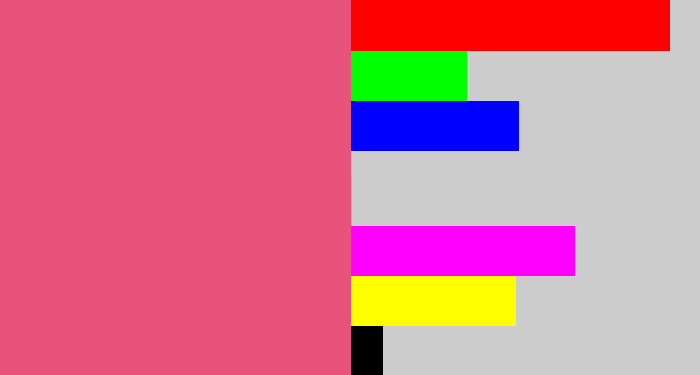 Hex color #e7537b - darkish pink