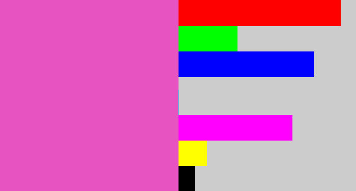 Hex color #e754c1 - purpleish pink