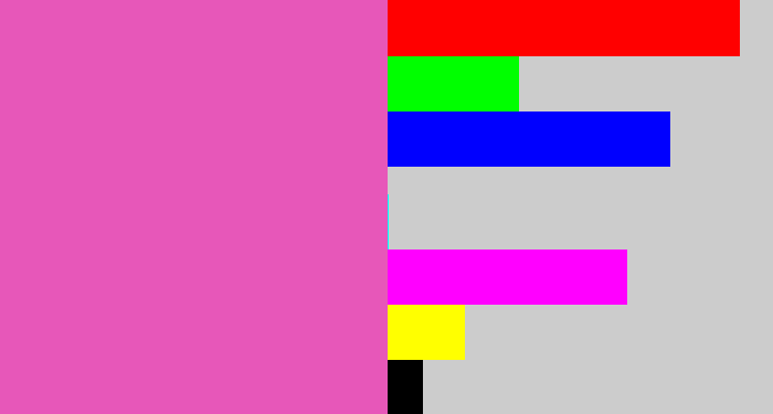 Hex color #e757b9 - purpleish pink
