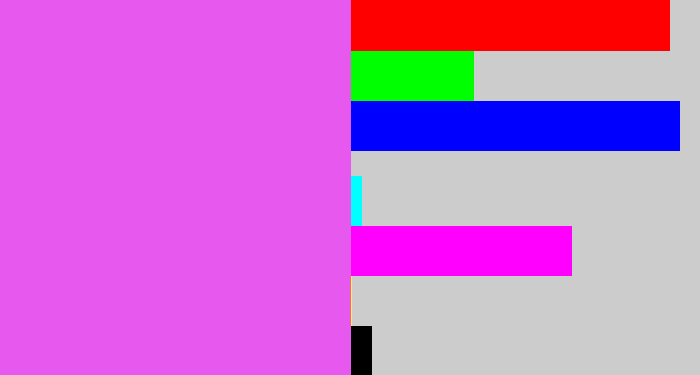 Hex color #e758ef - heliotrope