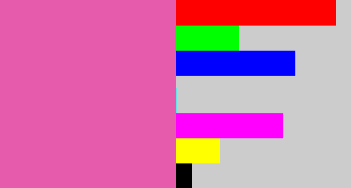 Hex color #e75bad - pale magenta