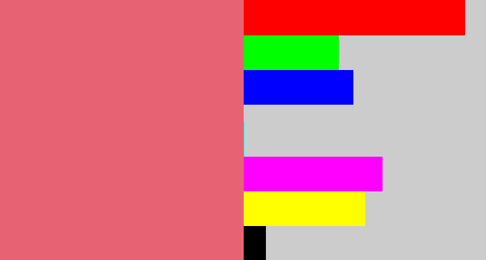 Hex color #e76373 - pinkish