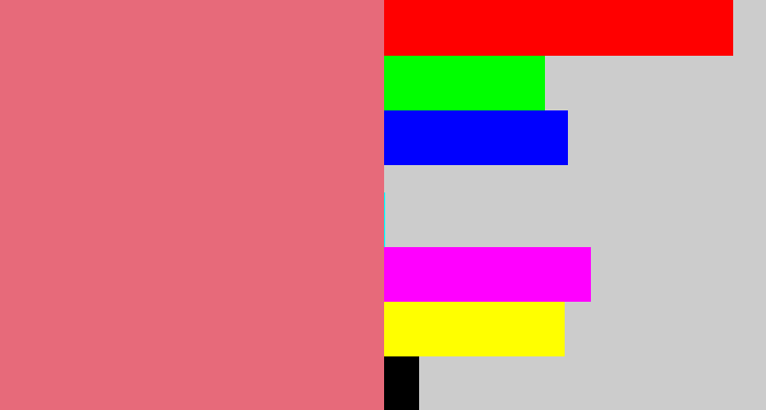 Hex color #e76a7a - pinkish