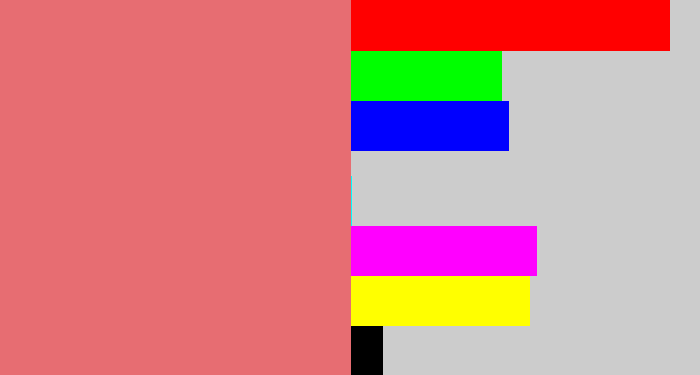 Hex color #e76d72 - pinkish
