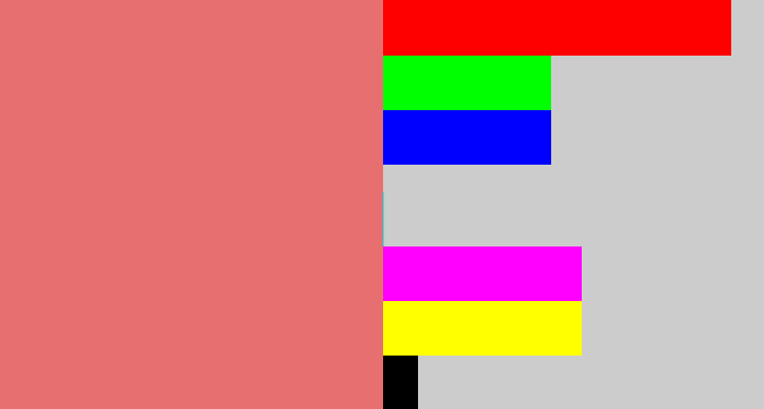 Hex color #e76f70 - pinkish