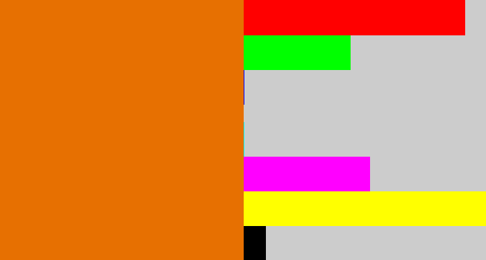 Hex color #e77001 - pumpkin