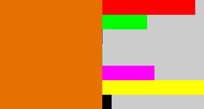 Hex color #e77100 - pumpkin