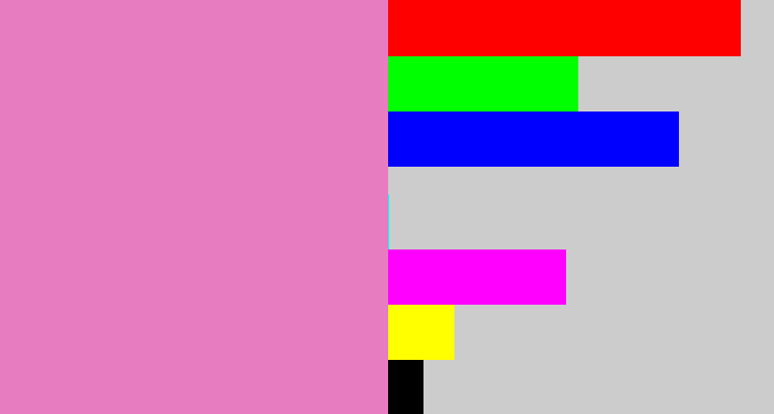 Hex color #e77cc0 - pink