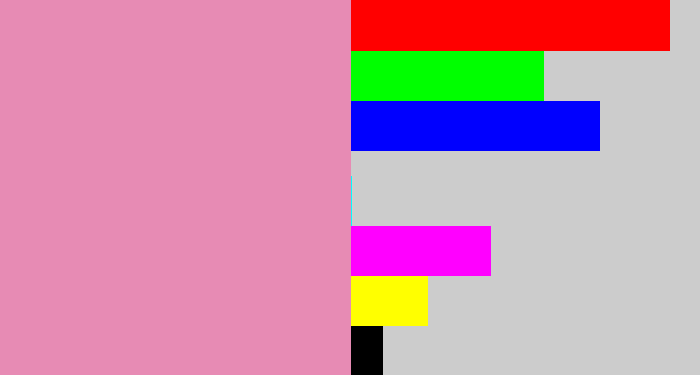 Hex color #e78bb4 - pig pink