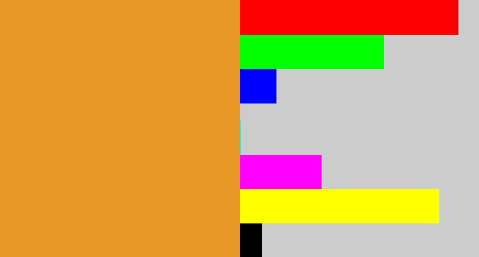Hex color #e79827 - mango