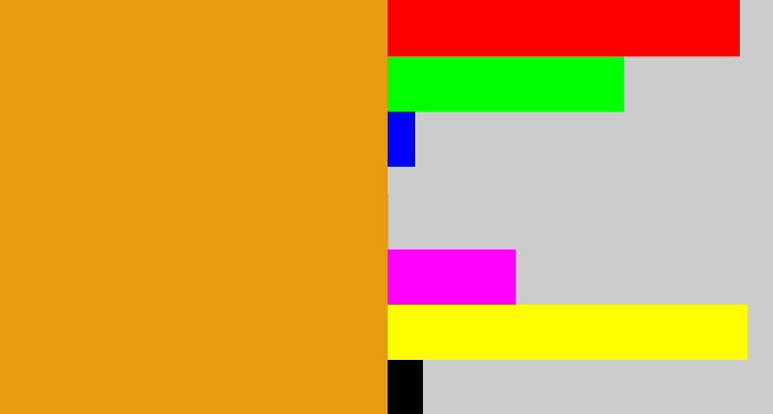 Hex color #e79b11 - squash