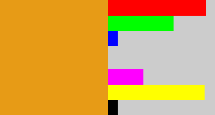 Hex color #e79b16 - squash