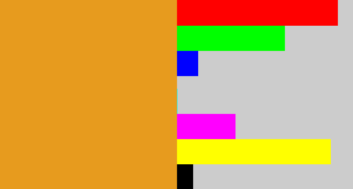 Hex color #e79b1e - squash
