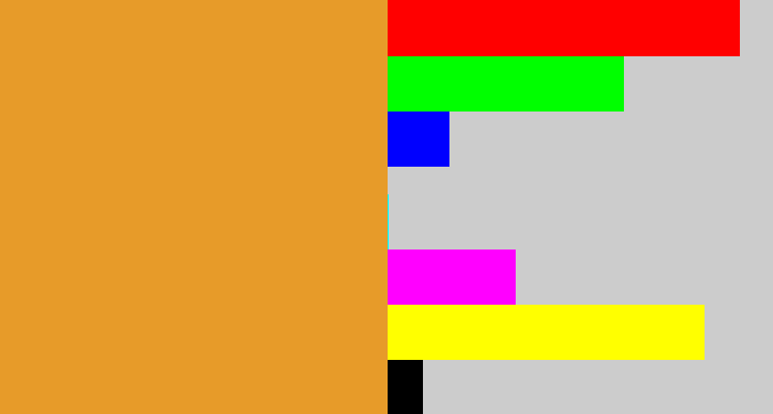 Hex color #e79b29 - mango