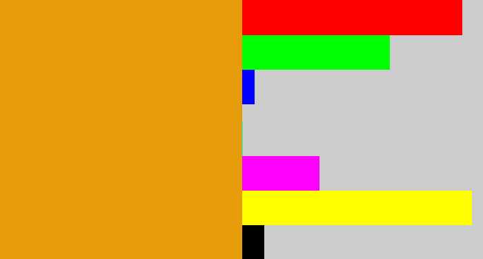 Hex color #e79c0c - squash