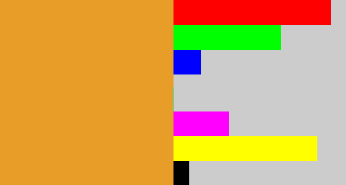 Hex color #e79d28 - mango