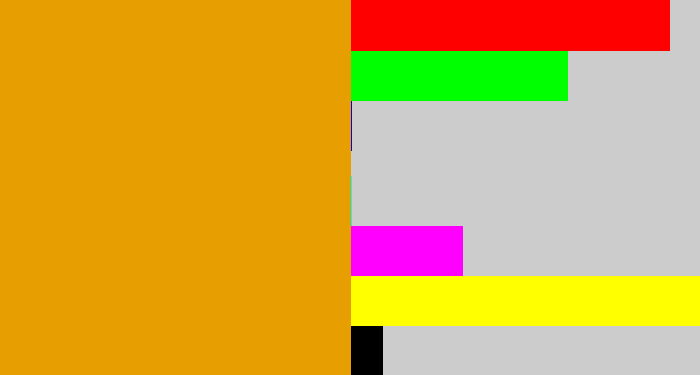 Hex color #e79e00 - burnt yellow