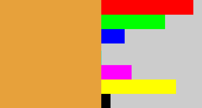 Hex color #e7a13b - macaroni and cheese