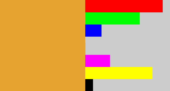Hex color #e7a330 - macaroni and cheese