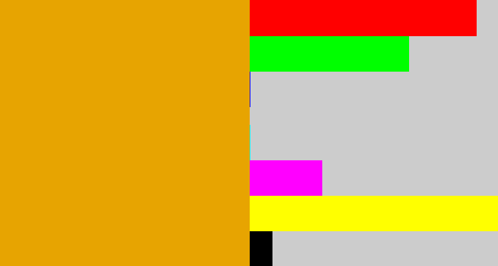Hex color #e7a401 - burnt yellow