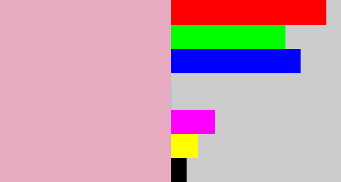 Hex color #e7abc1 - soft pink