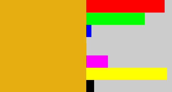Hex color #e7ae0f - squash