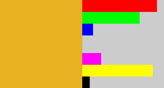 Hex color #e7b221 - squash