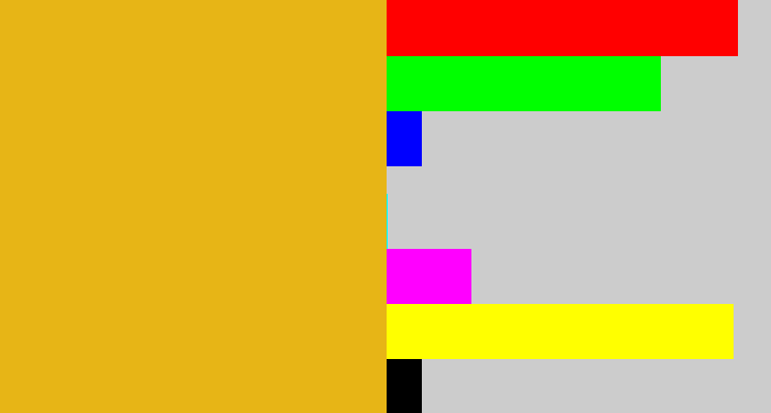 Hex color #e7b516 - squash