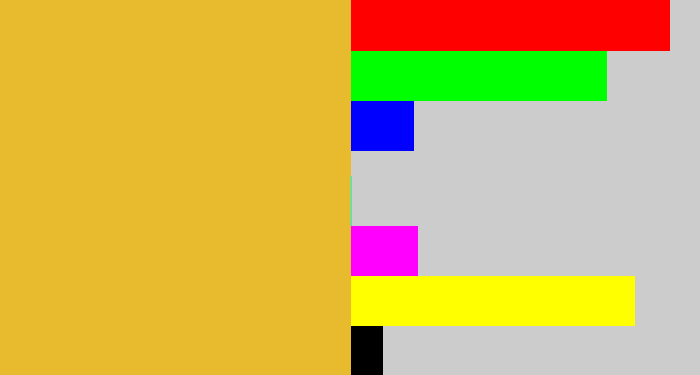 Hex color #e7bb2d - macaroni and cheese