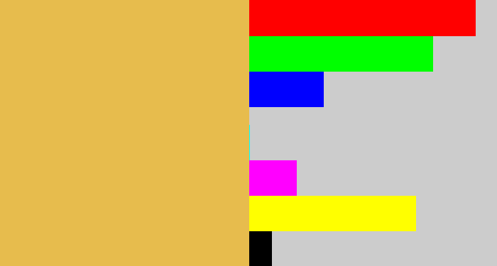 Hex color #e7bc4d - maize