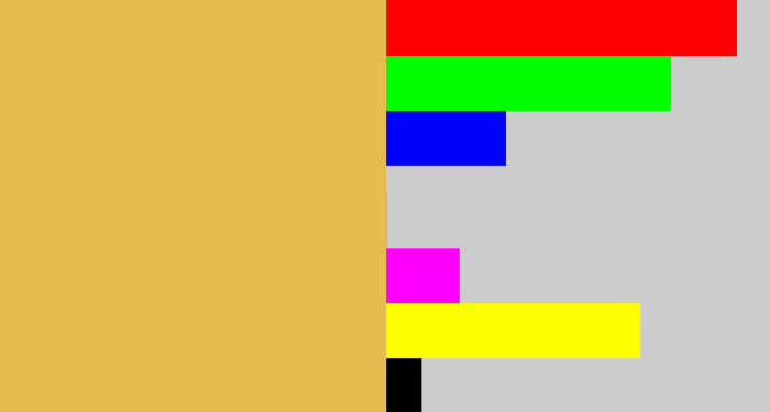 Hex color #e7bc4f - maize