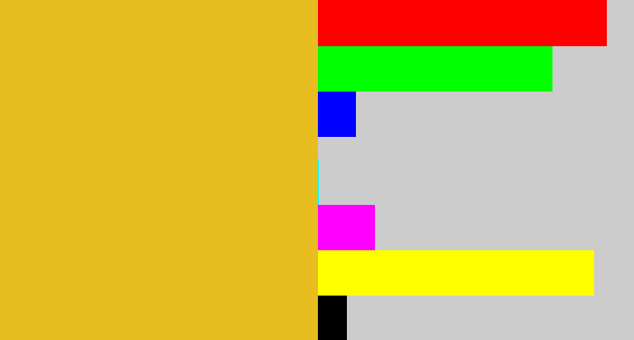 Hex color #e7bd1f - squash