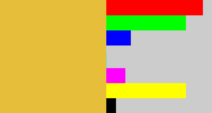 Hex color #e7be3a - macaroni and cheese