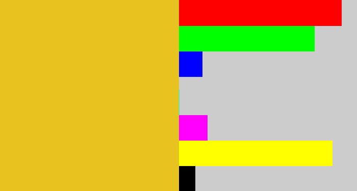 Hex color #e7c320 - piss yellow
