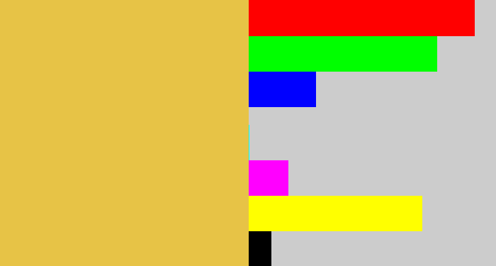 Hex color #e7c346 - maize