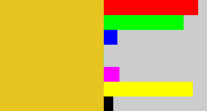 Hex color #e7c521 - piss yellow
